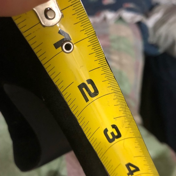 Pin up style black velvet platform pumps size 7 - Picture 7 of 9